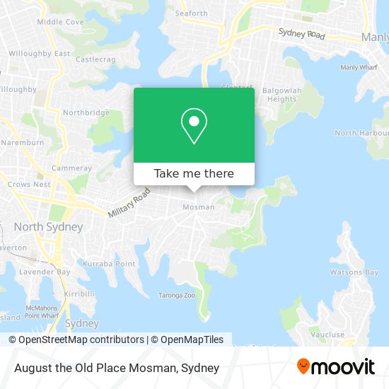 August the Old Place Mosman map