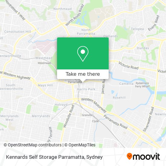 Mapa Kennards Self Storage Parramatta