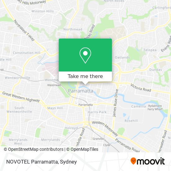 NOVOTEL Parramatta map