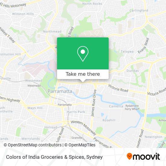 Colors of India Groceries & Spices map