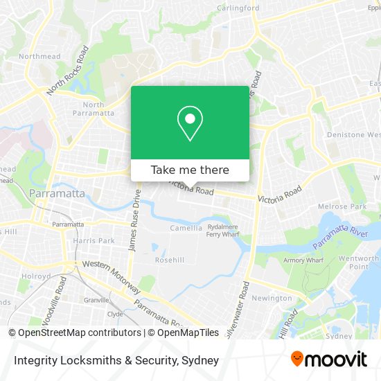 Mapa Integrity Locksmiths & Security