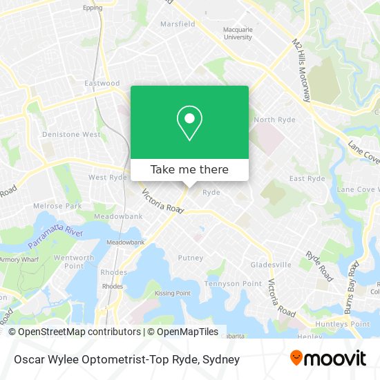 Oscar Wylee Optometrist-Top Ryde map
