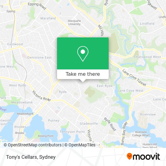 Mapa Tony's Cellars