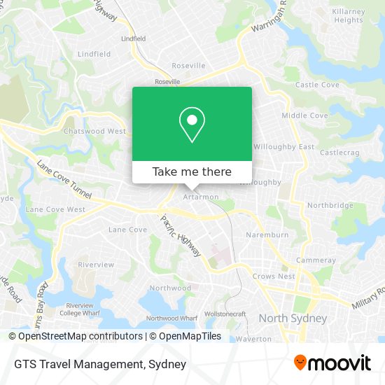 GTS Travel Management map