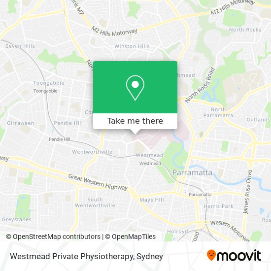 Westmead Private Physiotherapy map