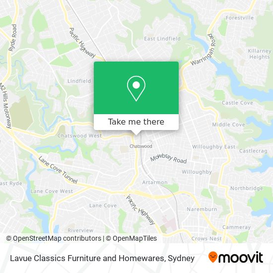 Lavue Classics Furniture and Homewares map