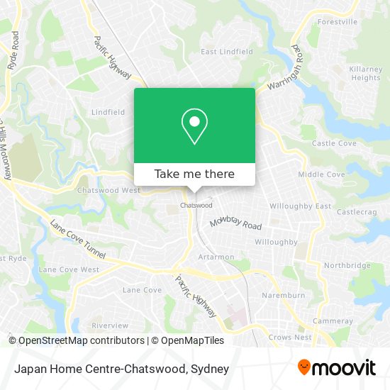 Japan Home Centre-Chatswood map