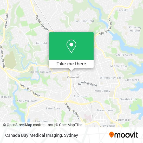 Mapa Canada Bay Medical Imaging