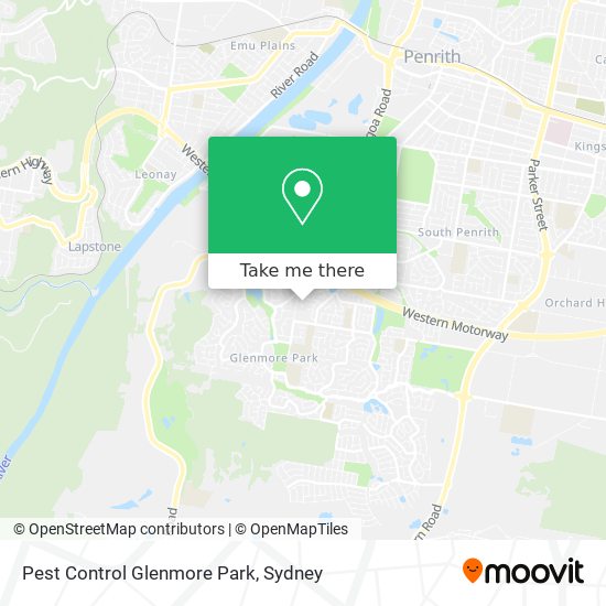 Pest Control Glenmore Park map