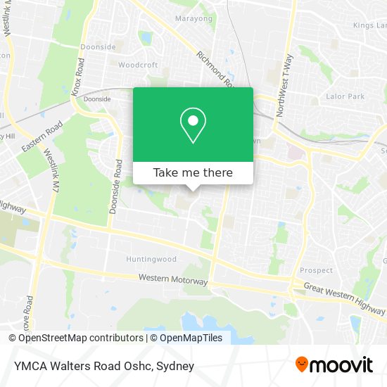 Mapa YMCA Walters Road Oshc