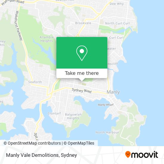 Mapa Manly Vale Demolitions