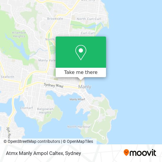 Atmx Manly Ampol Caltex map