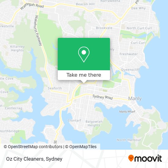 Oz City Cleaners map