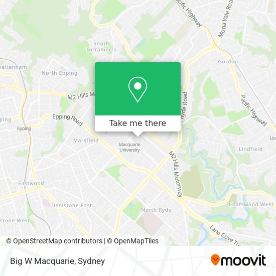 Big W Macquarie map