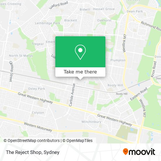Mapa The Reject Shop