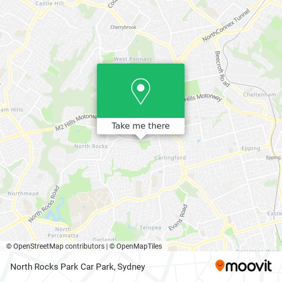 North Rocks Park Car Park map