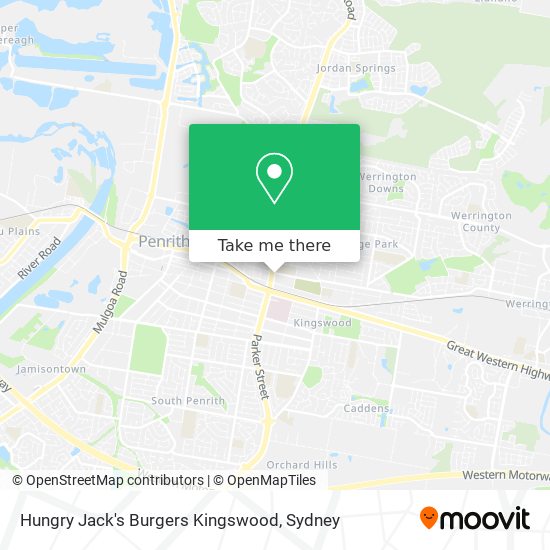 Hungry Jack's Burgers Kingswood map