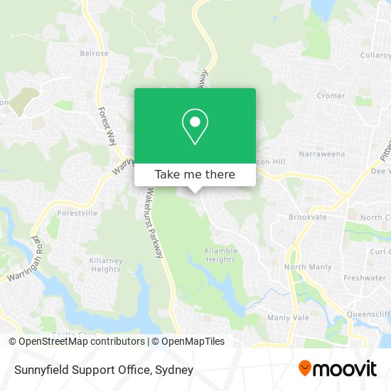 Sunnyfield Support Office map