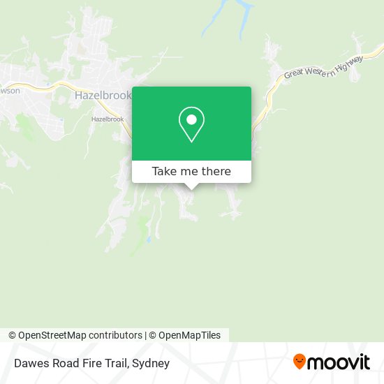 Dawes Road Fire Trail map