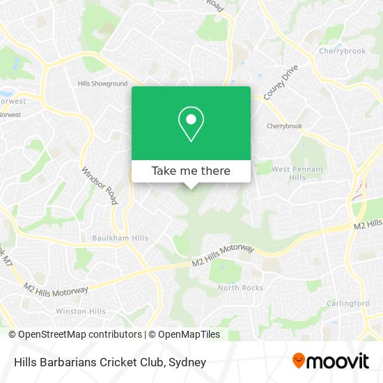 Hills Barbarians Cricket Club map