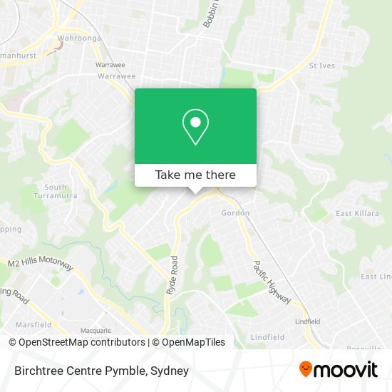 Birchtree Centre Pymble map