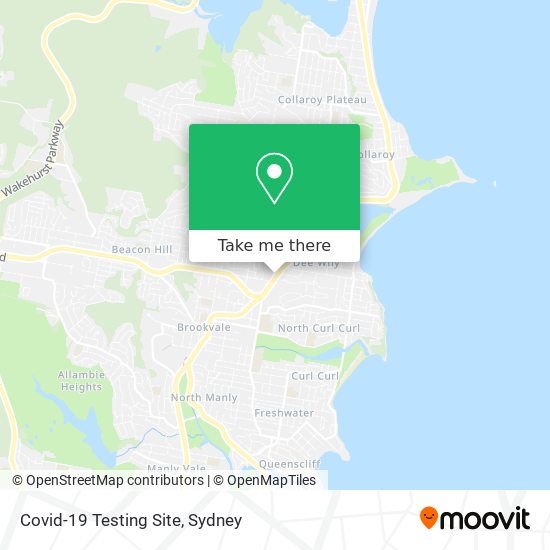 Covid-19 Testing Site map