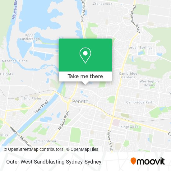 Mapa Outer West Sandblasting Sydney