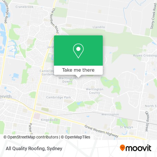 All Quality Roofing map