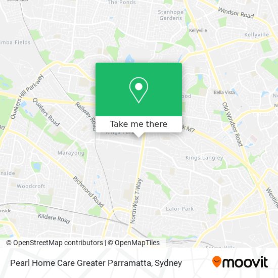 Mapa Pearl Home Care Greater Parramatta