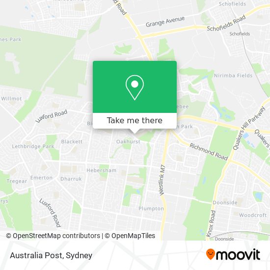 Mapa Australia Post