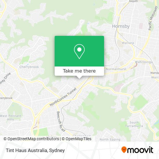 Mapa Tint Haus Australia