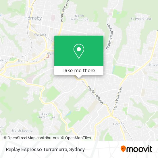 Mapa Replay Espresso Turramurra