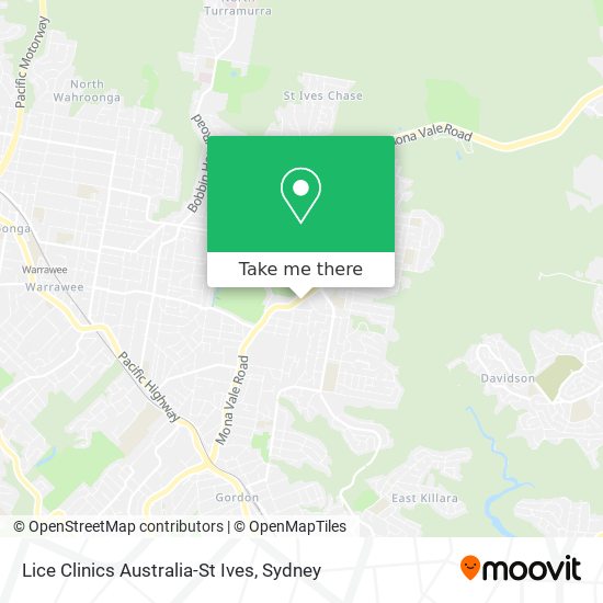 Lice Clinics Australia-St Ives map