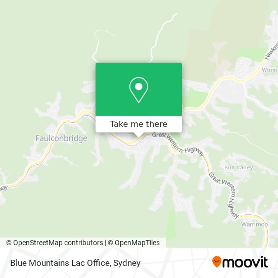 Blue Mountains Lac Office map