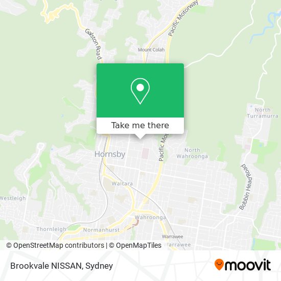 Mapa Brookvale NISSAN