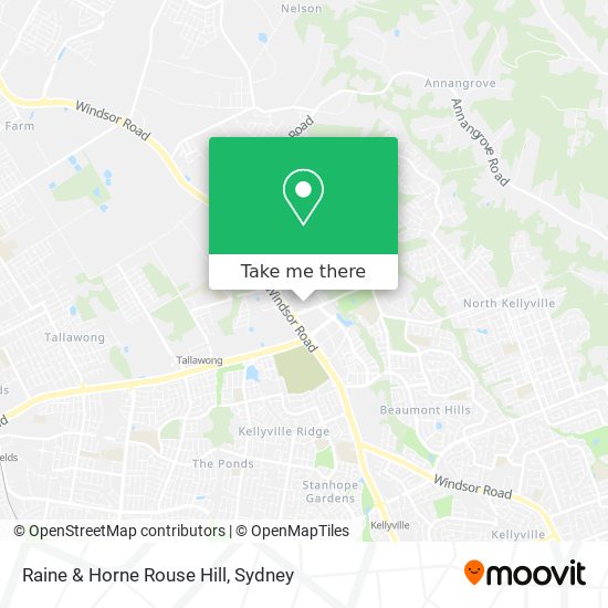 Mapa Raine & Horne Rouse Hill