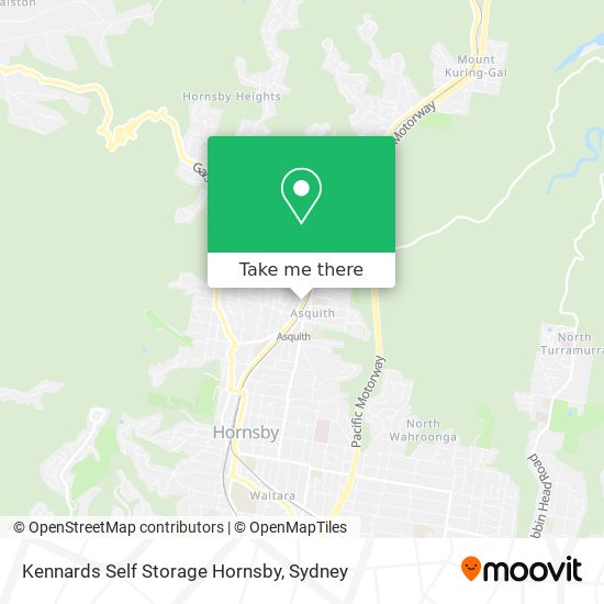 Kennards Self Storage Hornsby map