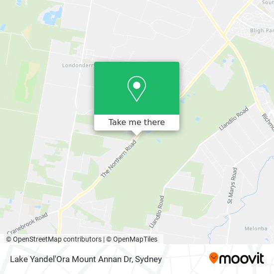 Lake Yandel'Ora Mount Annan Dr map