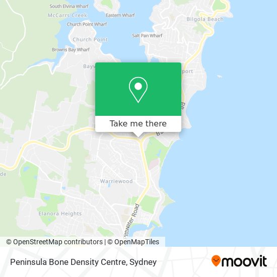 Mapa Peninsula Bone Density Centre