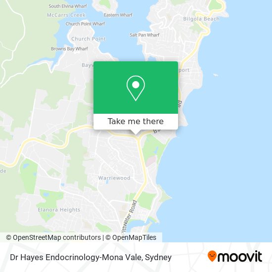 Mapa Dr Hayes Endocrinology-Mona Vale