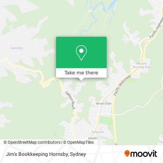 Jim's Bookkeeping Hornsby map