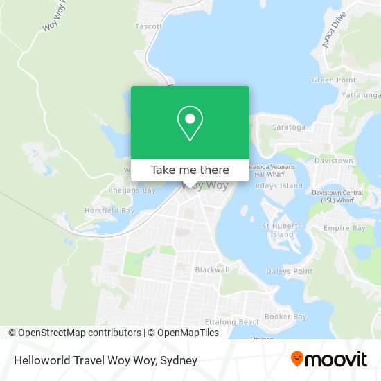 Helloworld Travel Woy Woy map