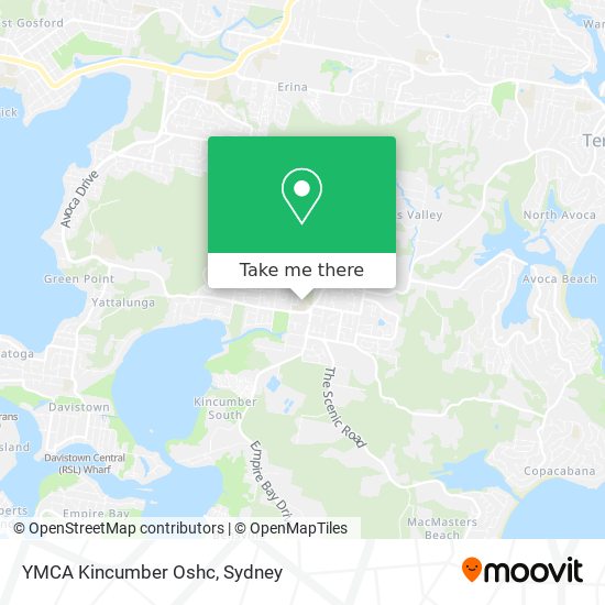 Mapa YMCA Kincumber Oshc