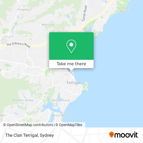 The Clan Terrigal map