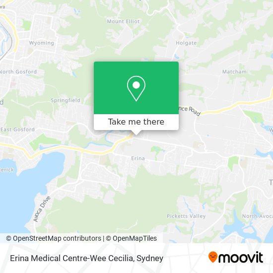 Erina Medical Centre-Wee Cecilia map
