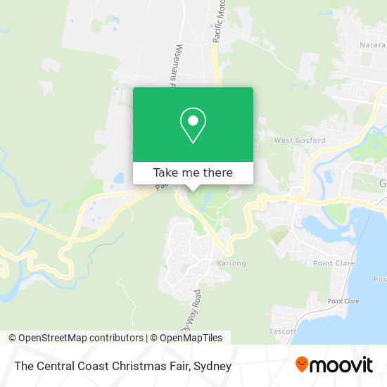 Mapa The Central Coast Christmas Fair