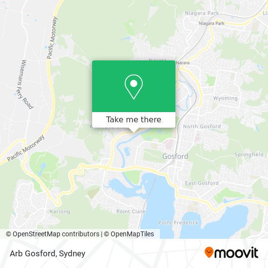 Mapa Arb Gosford