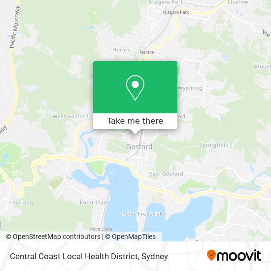 Central Coast Local Health District map