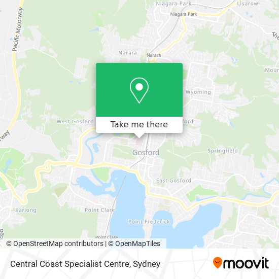 Central Coast Specialist Centre map