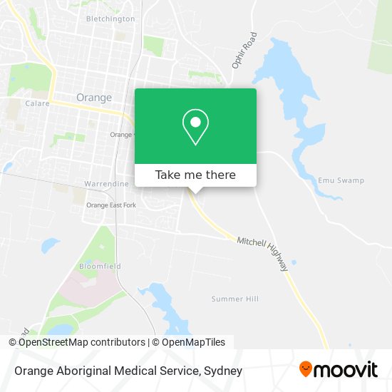 Mapa Orange Aboriginal Medical Service